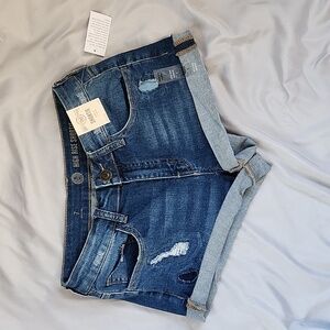 High rise shortie shorts